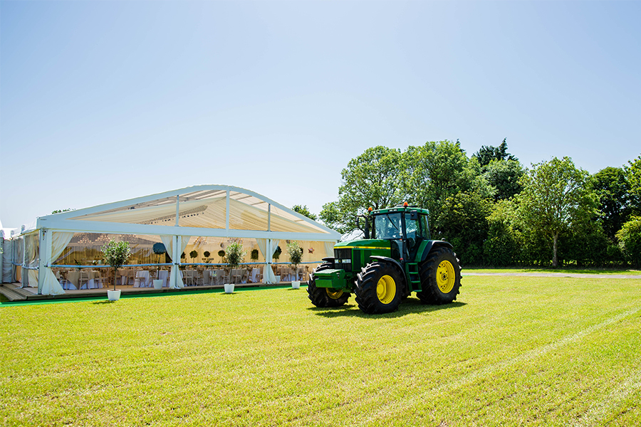 Marquee and tractor