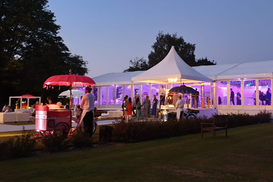 Luxury asian wedding marquee with specialist linings
