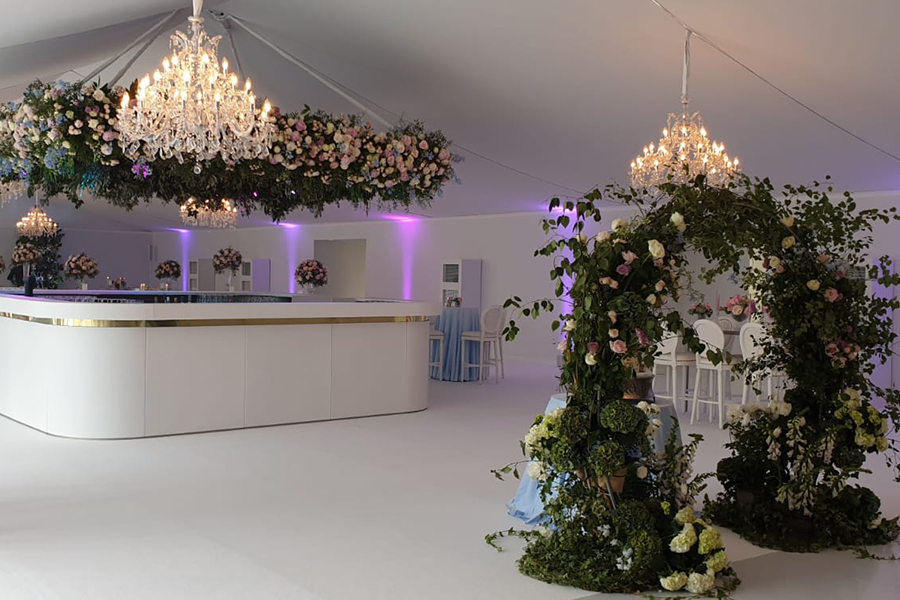 Luxury asian wedding marquee with specialist linings