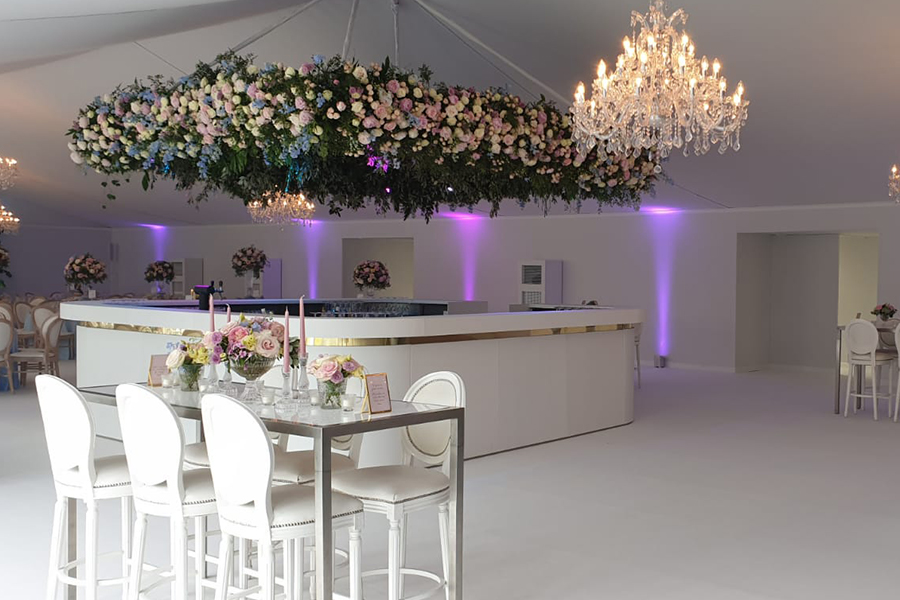 Luxury asian wedding marquee with specialist linings