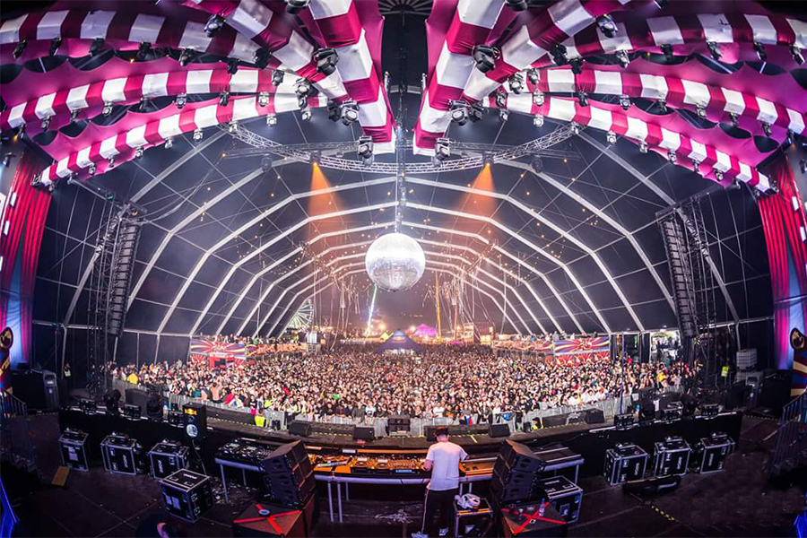 Massive Festival structure with large crowd capacity