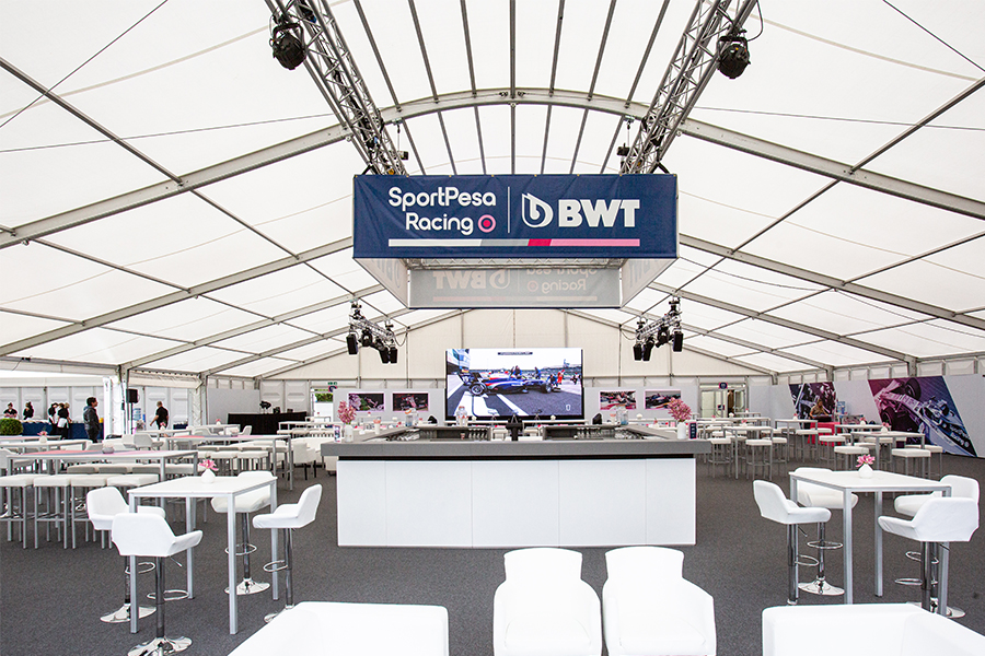 Racing Point F1 Team Corporate Hospitality Marquee