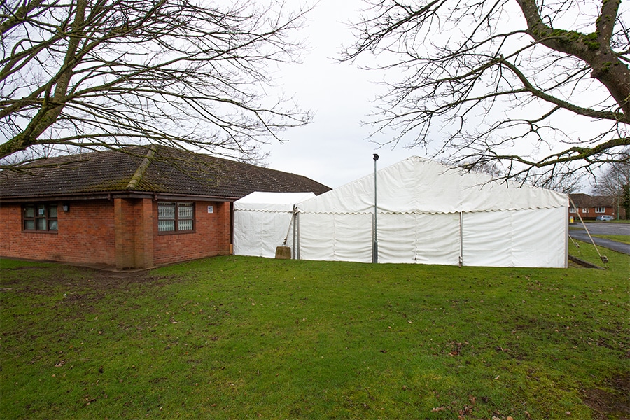 Covid Testing Marquee