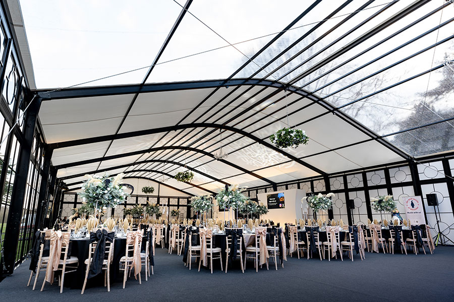 clear roof wedding marquee