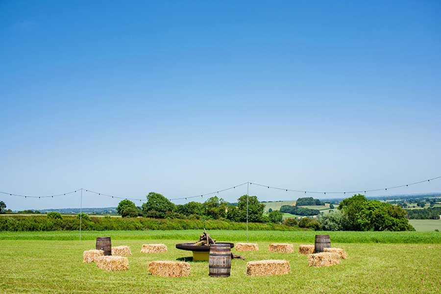 Oxfordshire countryside farming wedding marquee
