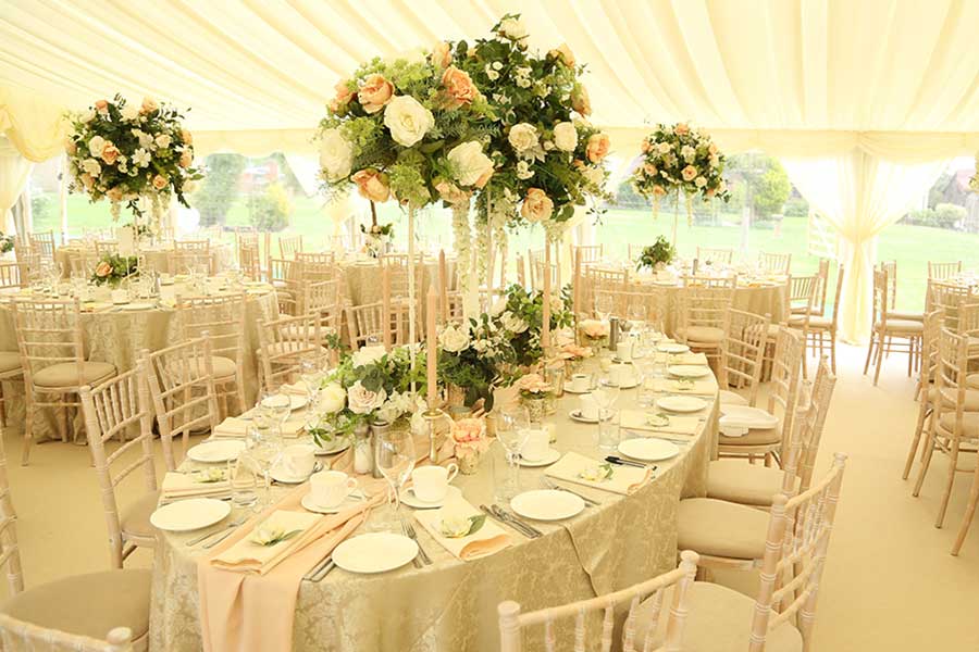 Worcestershire wedding marquee countryside
