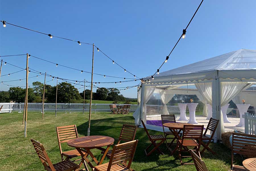 farmers wedding premium marquee rural warwickshire agricultural country