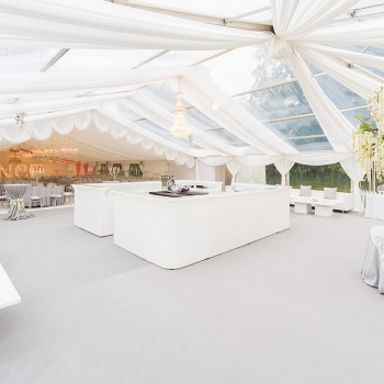 Luxury wedding marquee with bar